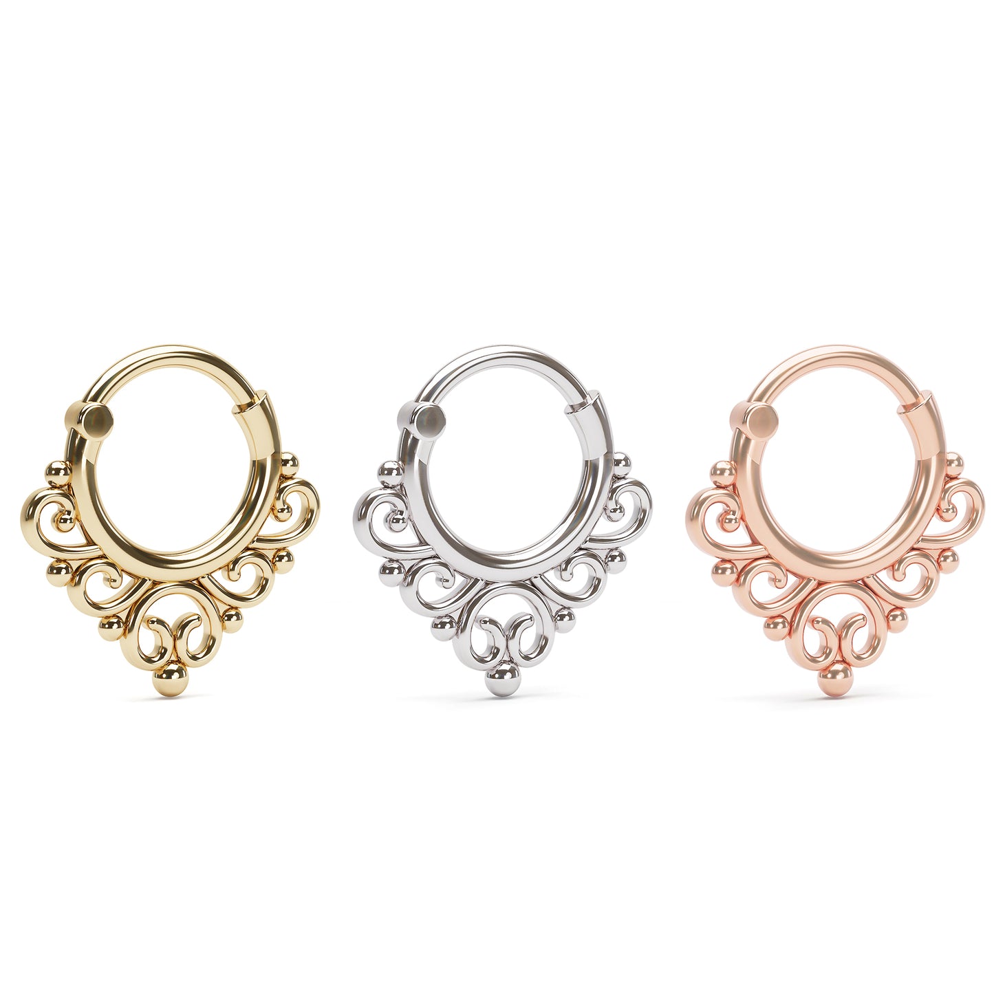 Solid Gold Tribal Clicker Hoop