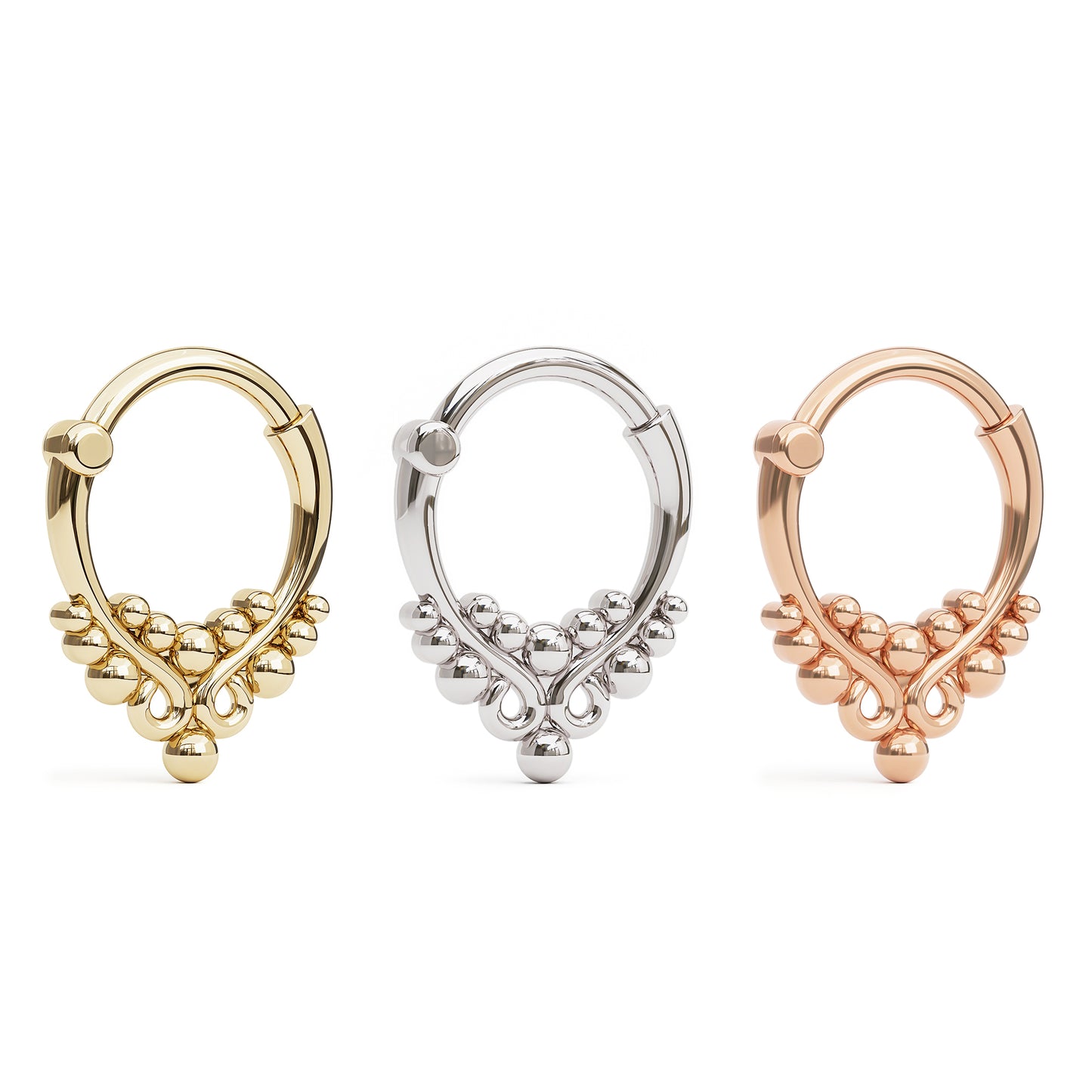Solid Gold Indian Clicker Hoop