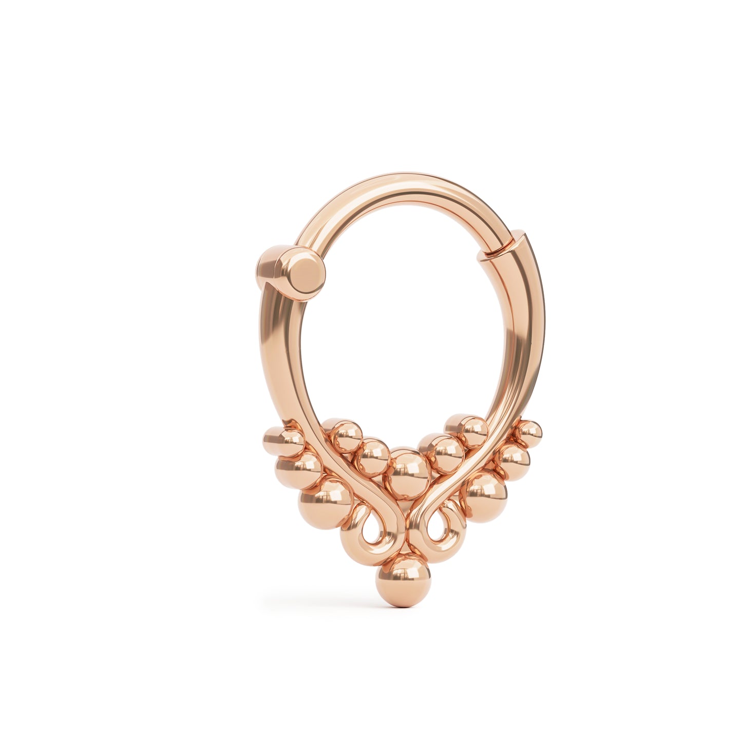 Solid Gold Indian Clicker Hoop
