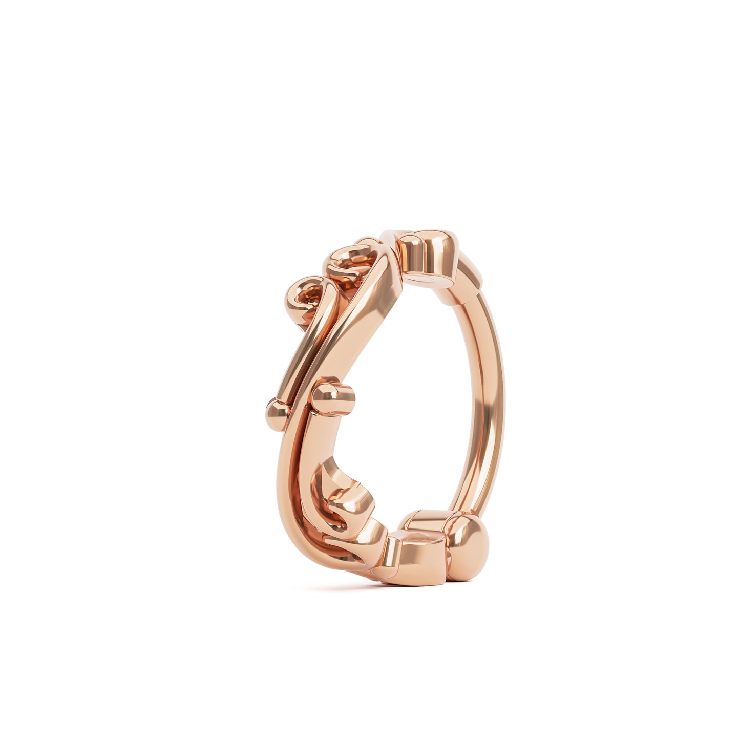 Solid Gold Indian Style Clicker Hoop