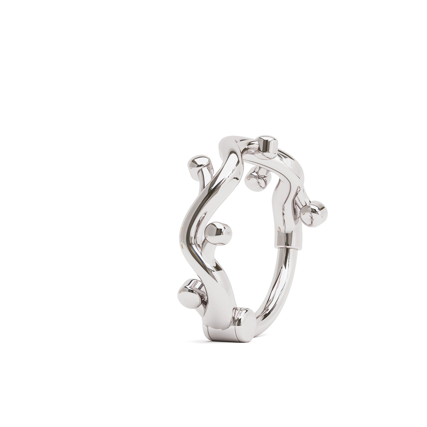 Solid Gold Dainty Vine Clicker Hoop