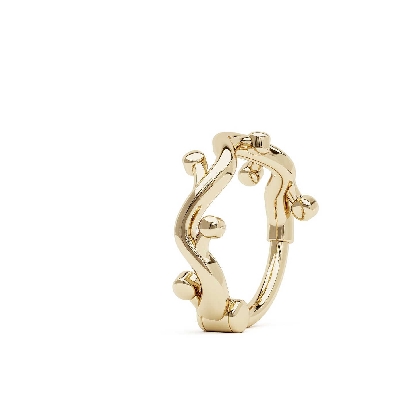 Solid Gold Dainty Vine Clicker Hoop