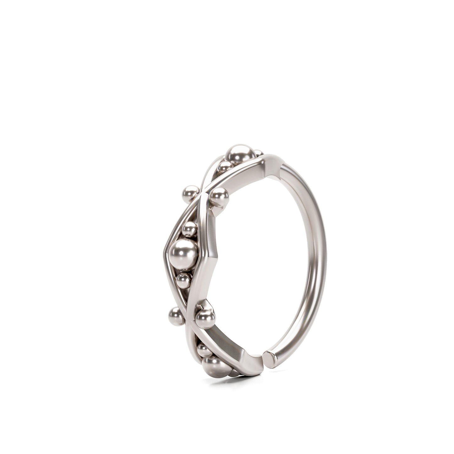 Solid Gold Geometric Seamless Hoop