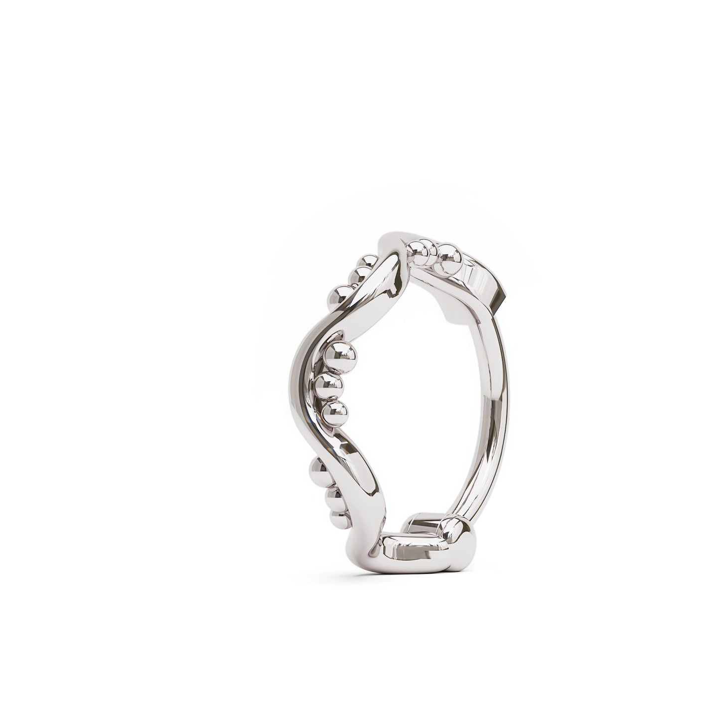 Solid Gold Granulated Clicker Hoop