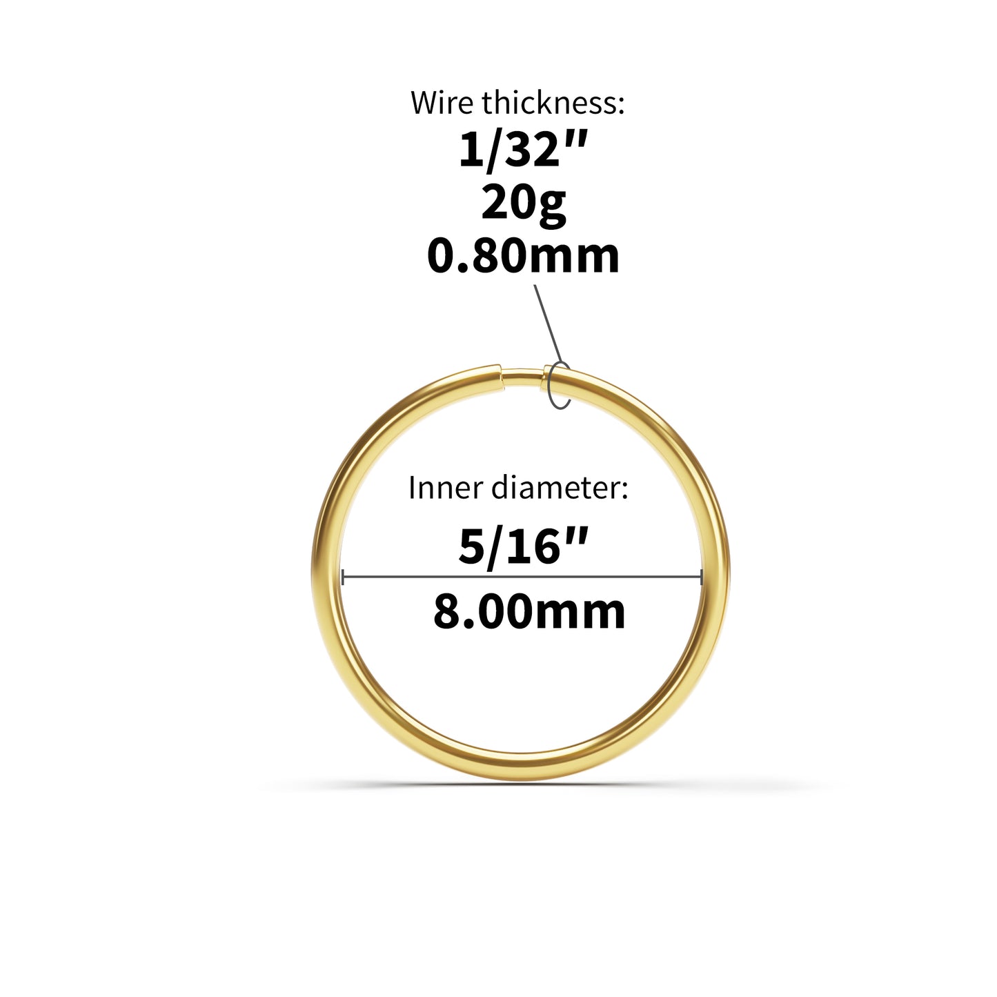 Solid Gold Basic Seamless Hoop