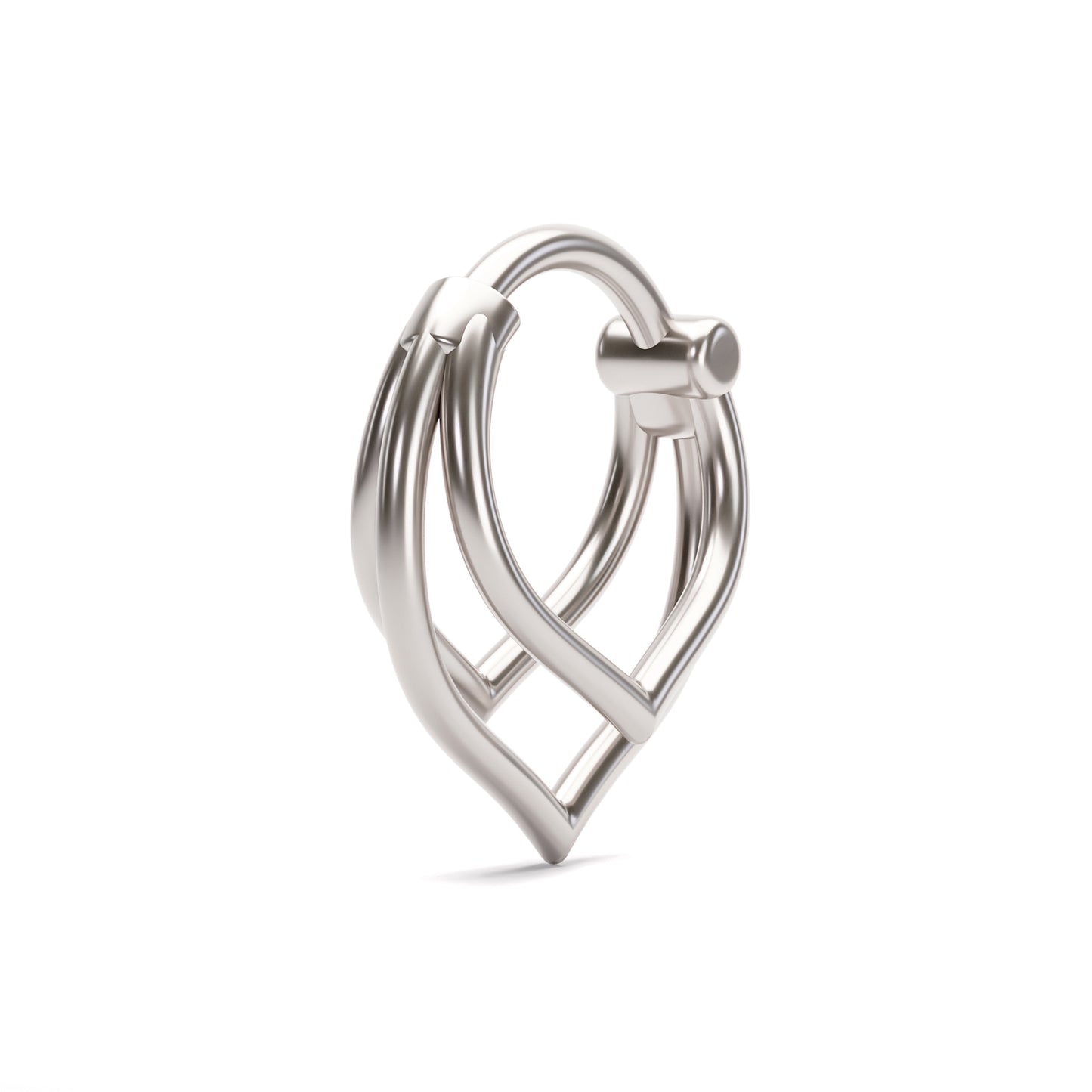 Solid Gold Trinity V Shape Clicker Hoop