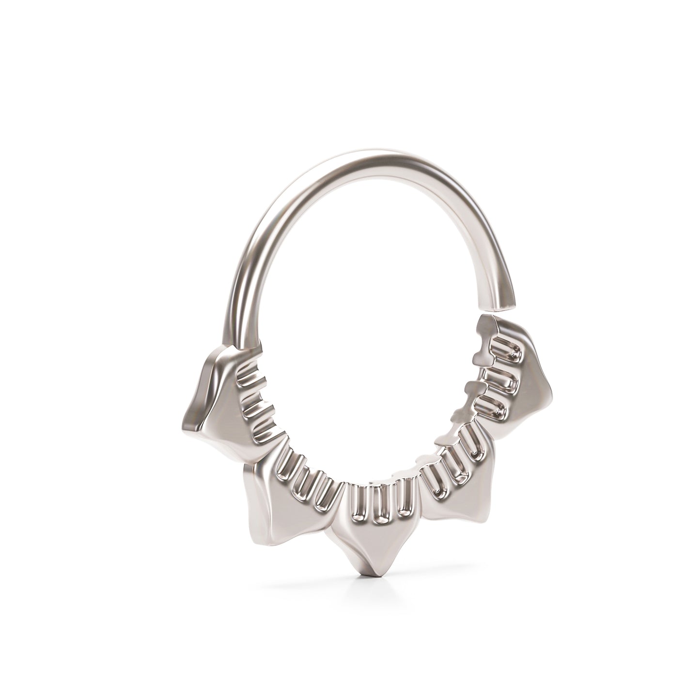 Solid Gold Lotus Seamless Hoop