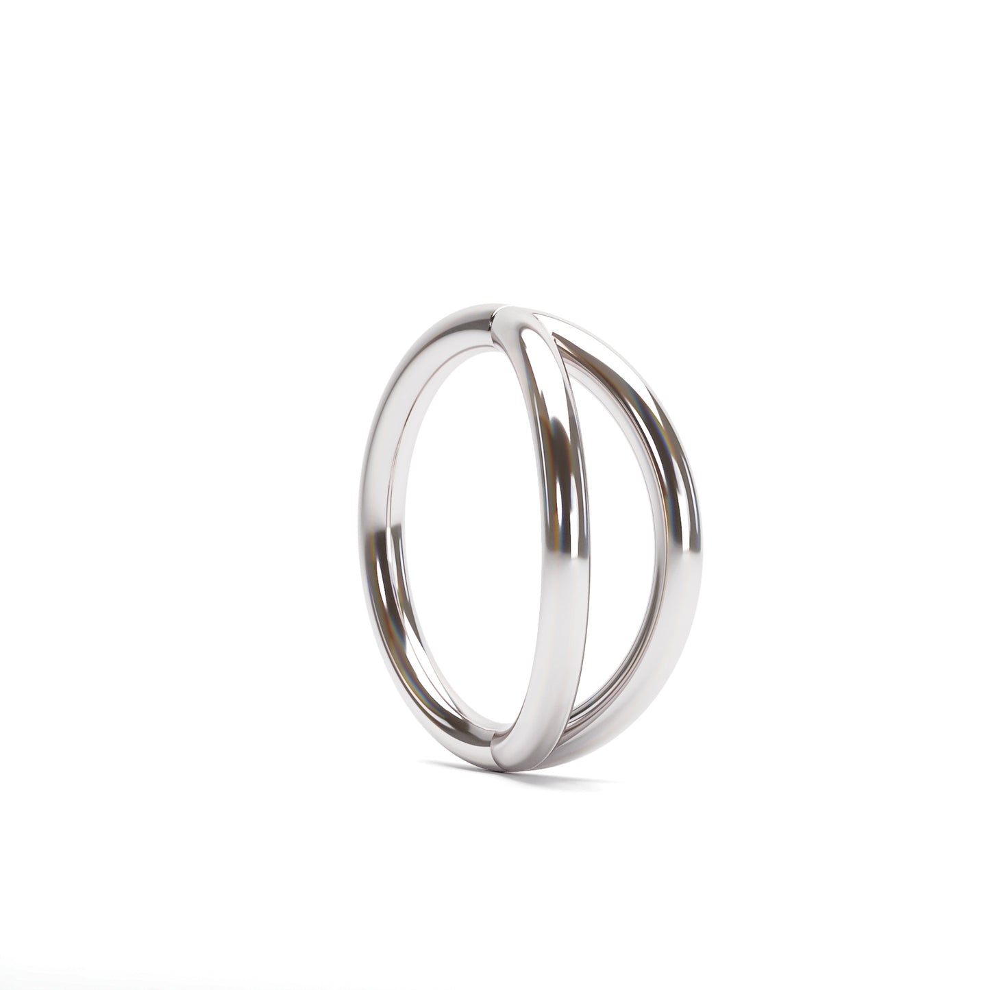 Solid Gold Double Illusion Seamless Hoop