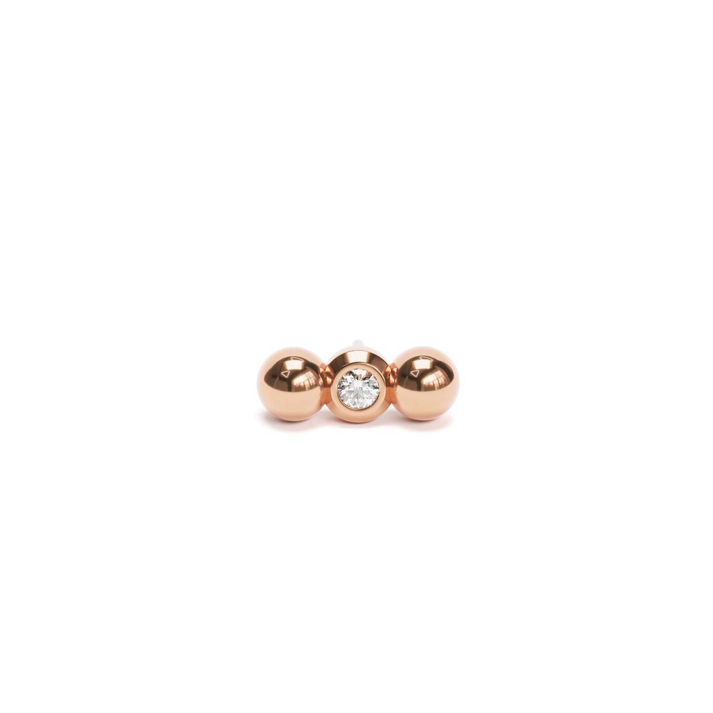 14K Gold Tiny Diamond Climber Threadless End