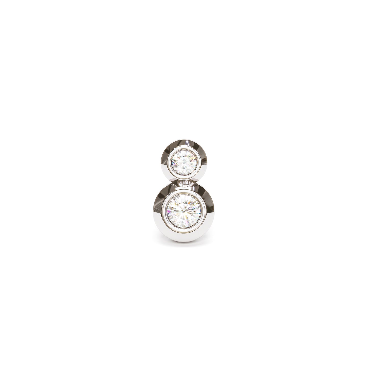 14K Gold Duo Diamond Threadless End