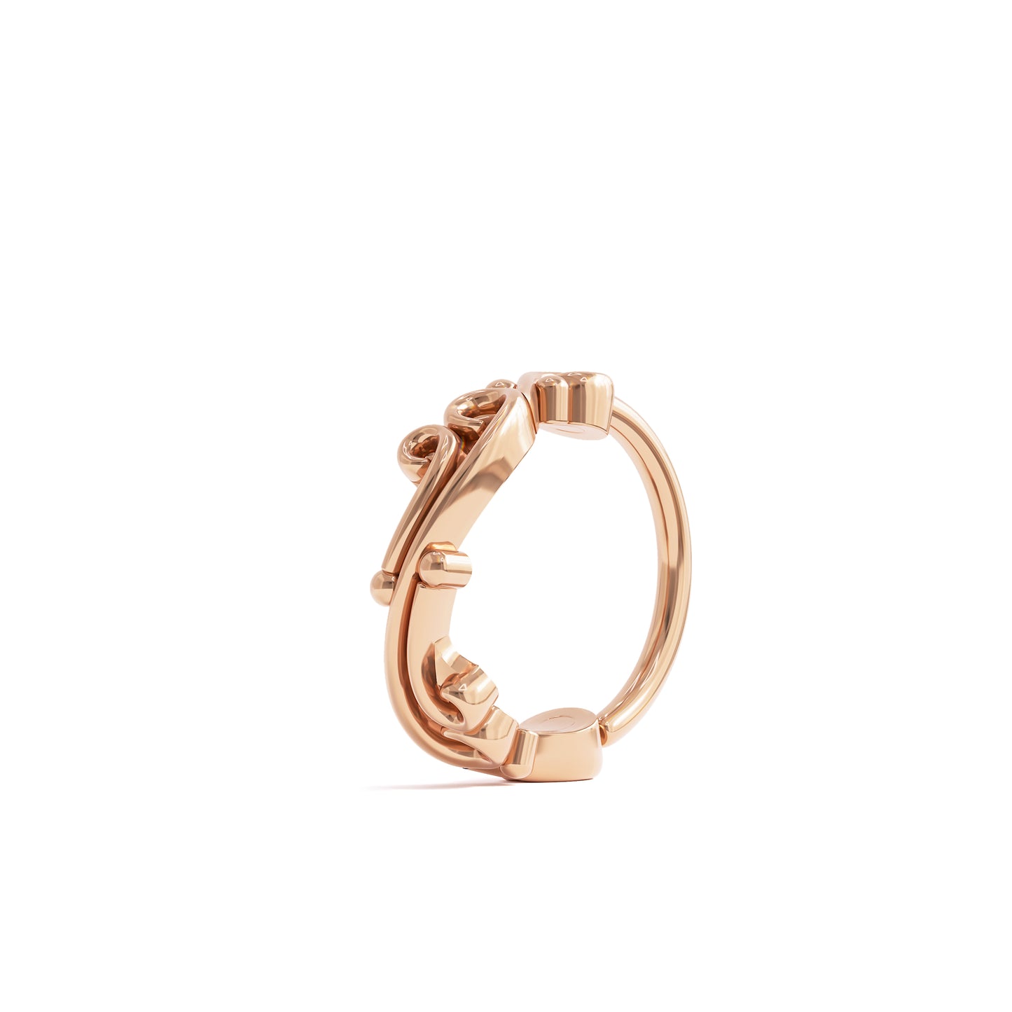 Solid Gold Indian Style Seamless Hoop