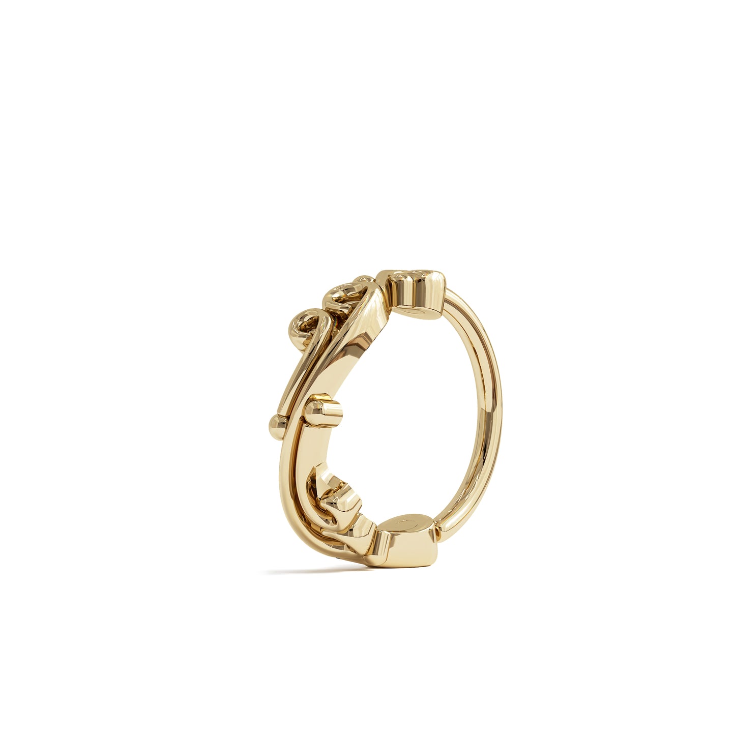 Solid Gold Indian Style Seamless Hoop