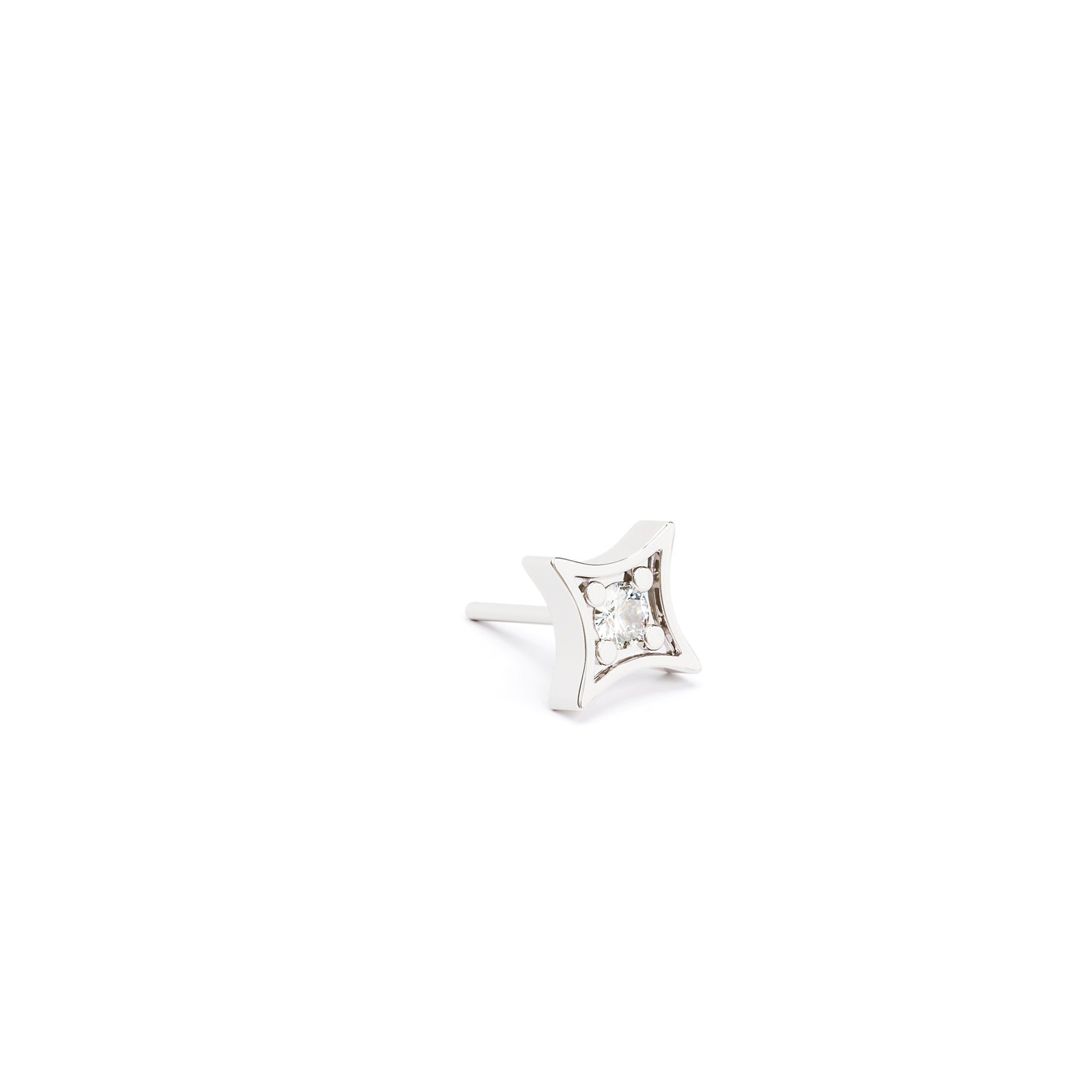 14K Gold Diamond Starburst Threadless End
