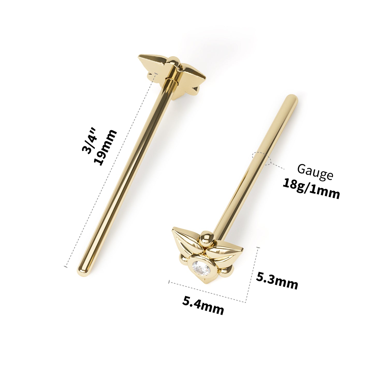 Solid Gold Diamond Floral Mandala Nose Pin