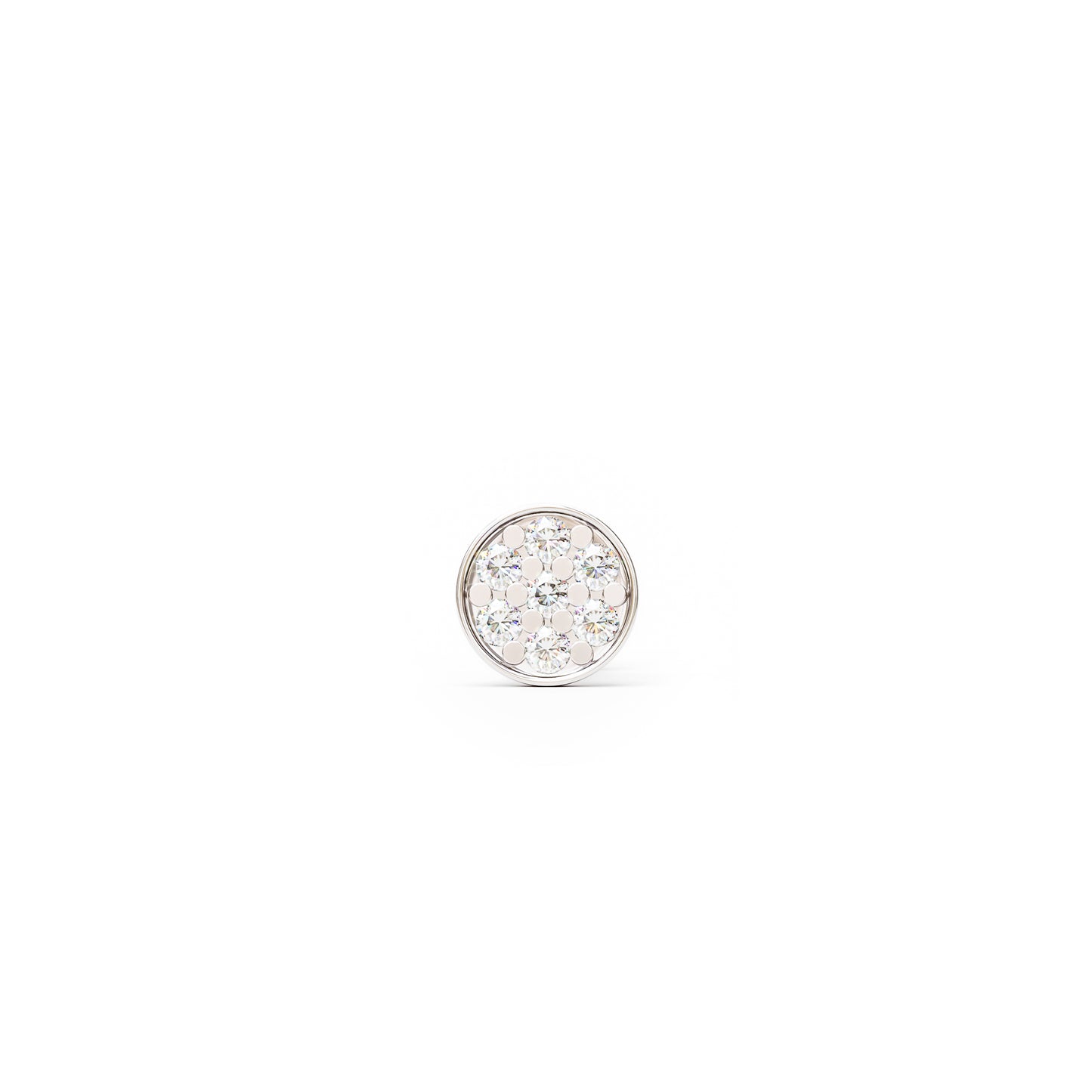Round 14K Gold Diamond Threadless End