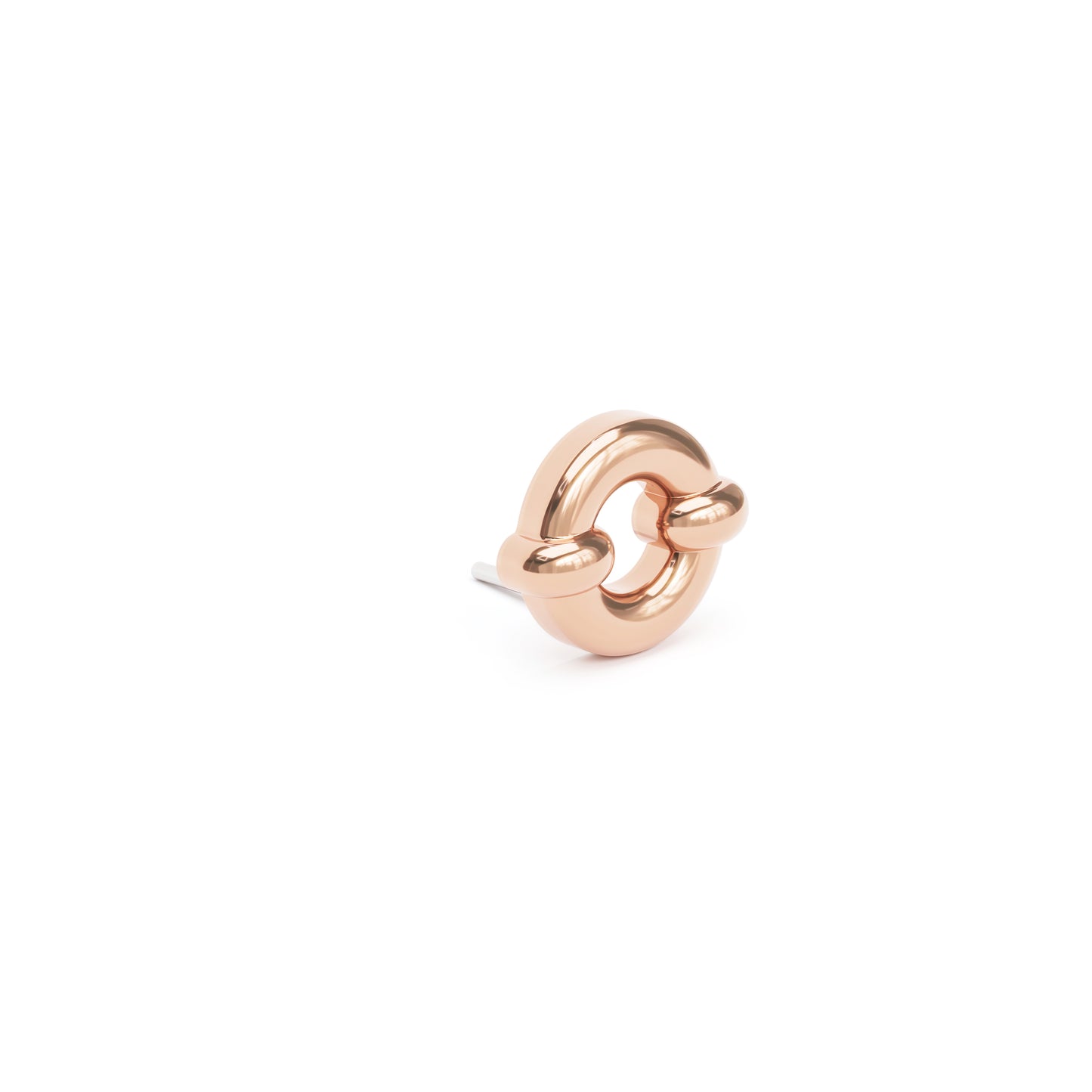 14K Gold Open Circle Threadless End