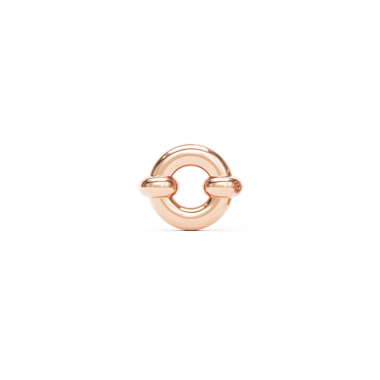 14K Gold Open Circle Threadless End