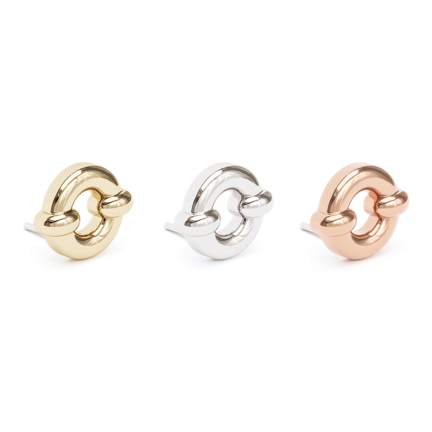 14K Gold Open Circle Threadless End