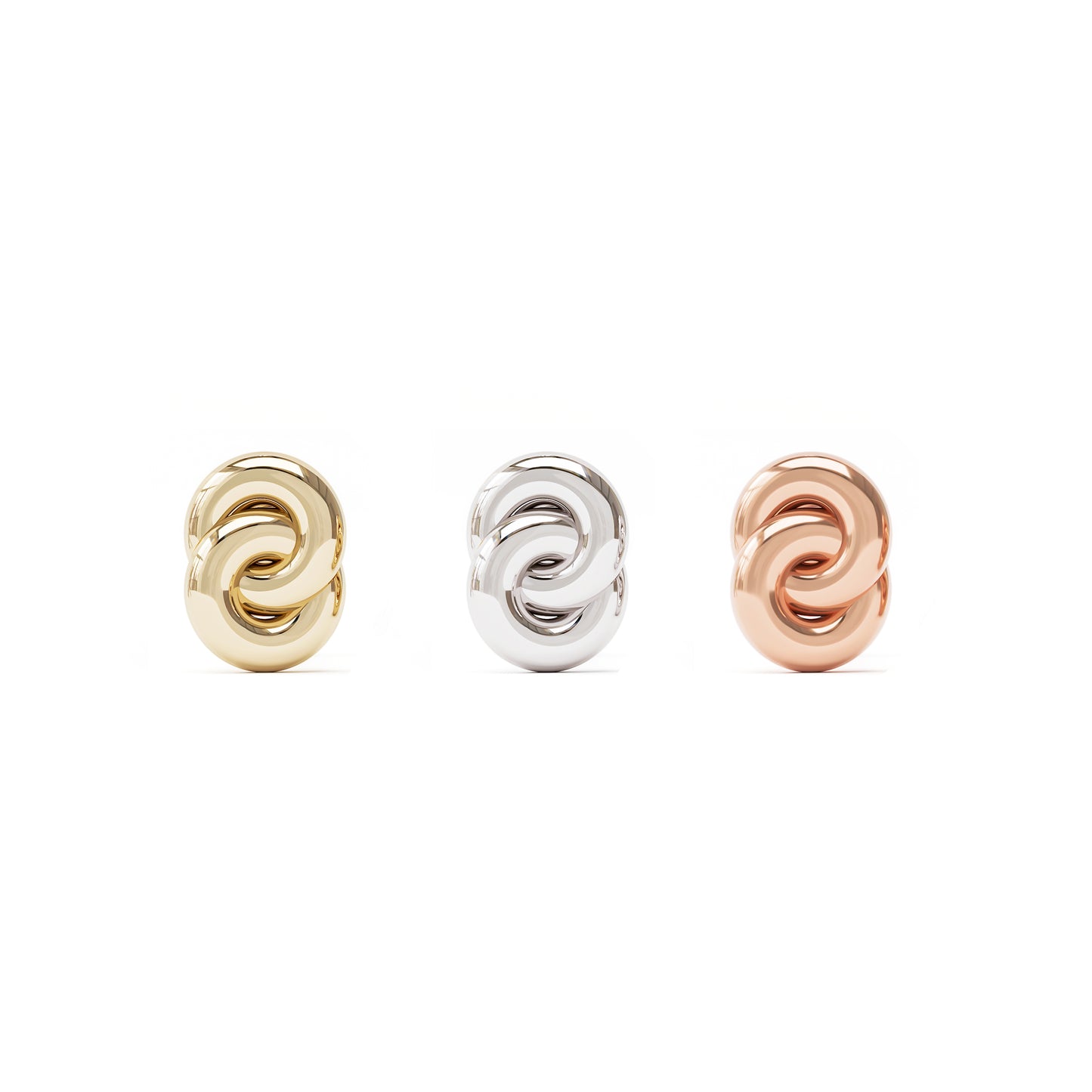 14K Gold Infinity Knot Threadless End