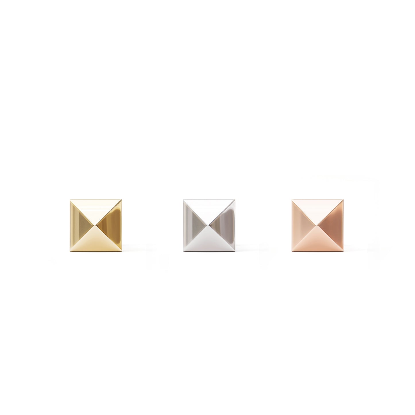 14K Gold Pyramid Threadless End