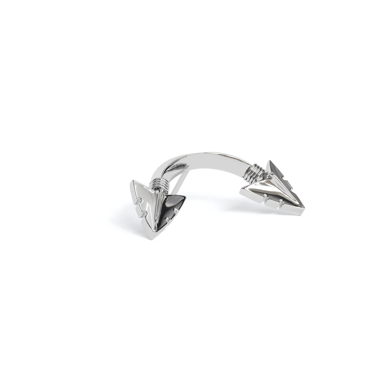 14K Gold Curved Arrowhead Threadless End