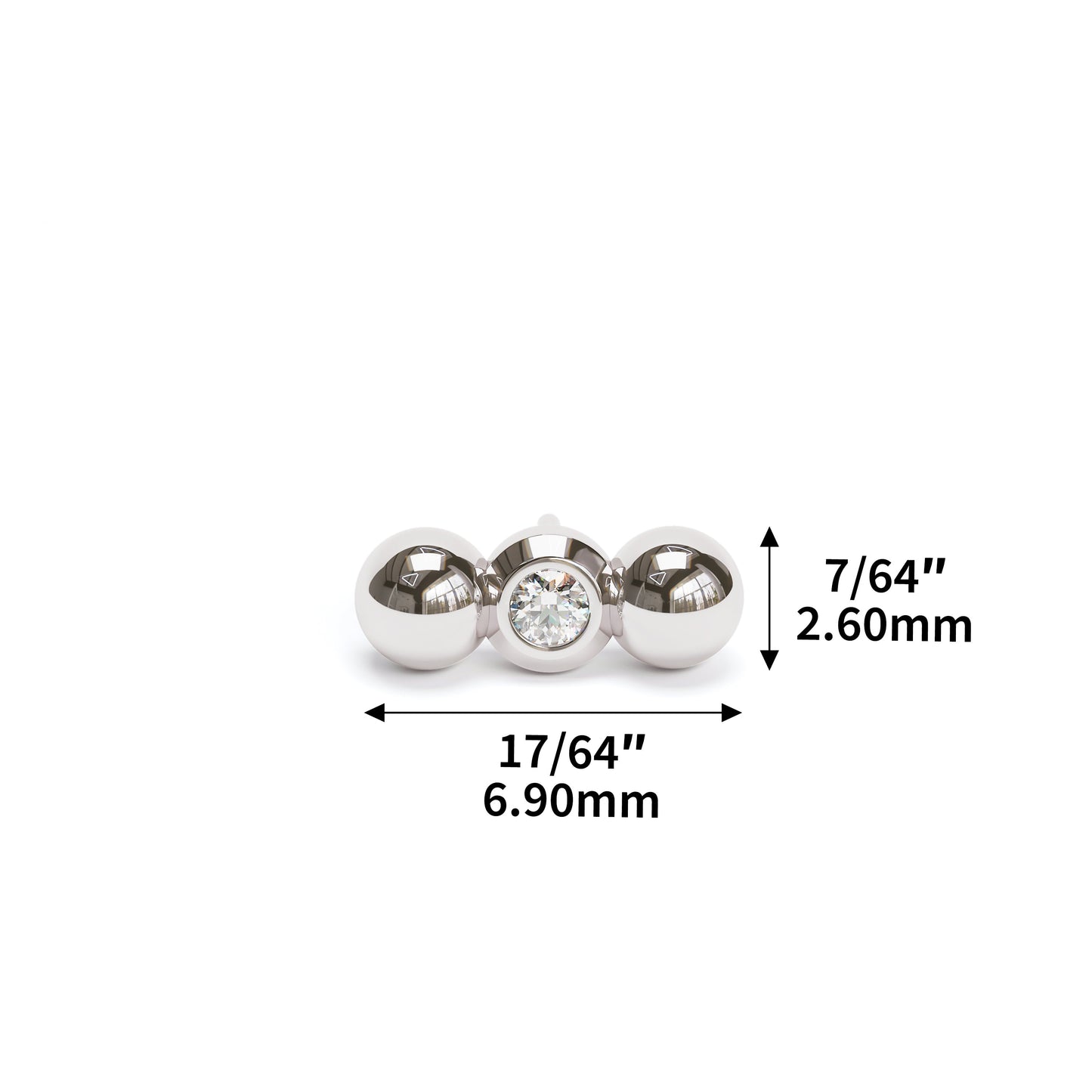 14K Gold Tiny Diamond Climber Stud