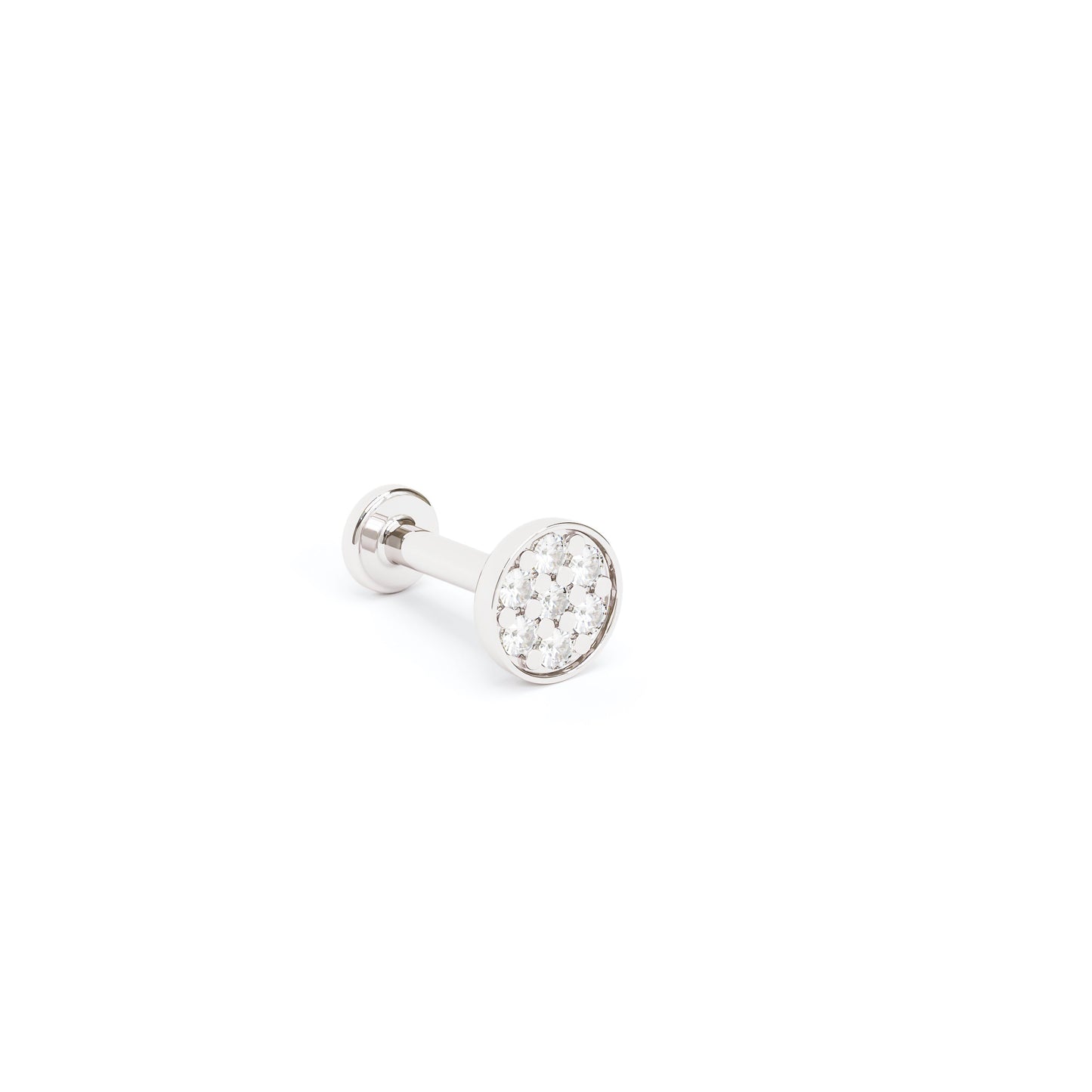 Round 14K Gold Diamond Stud