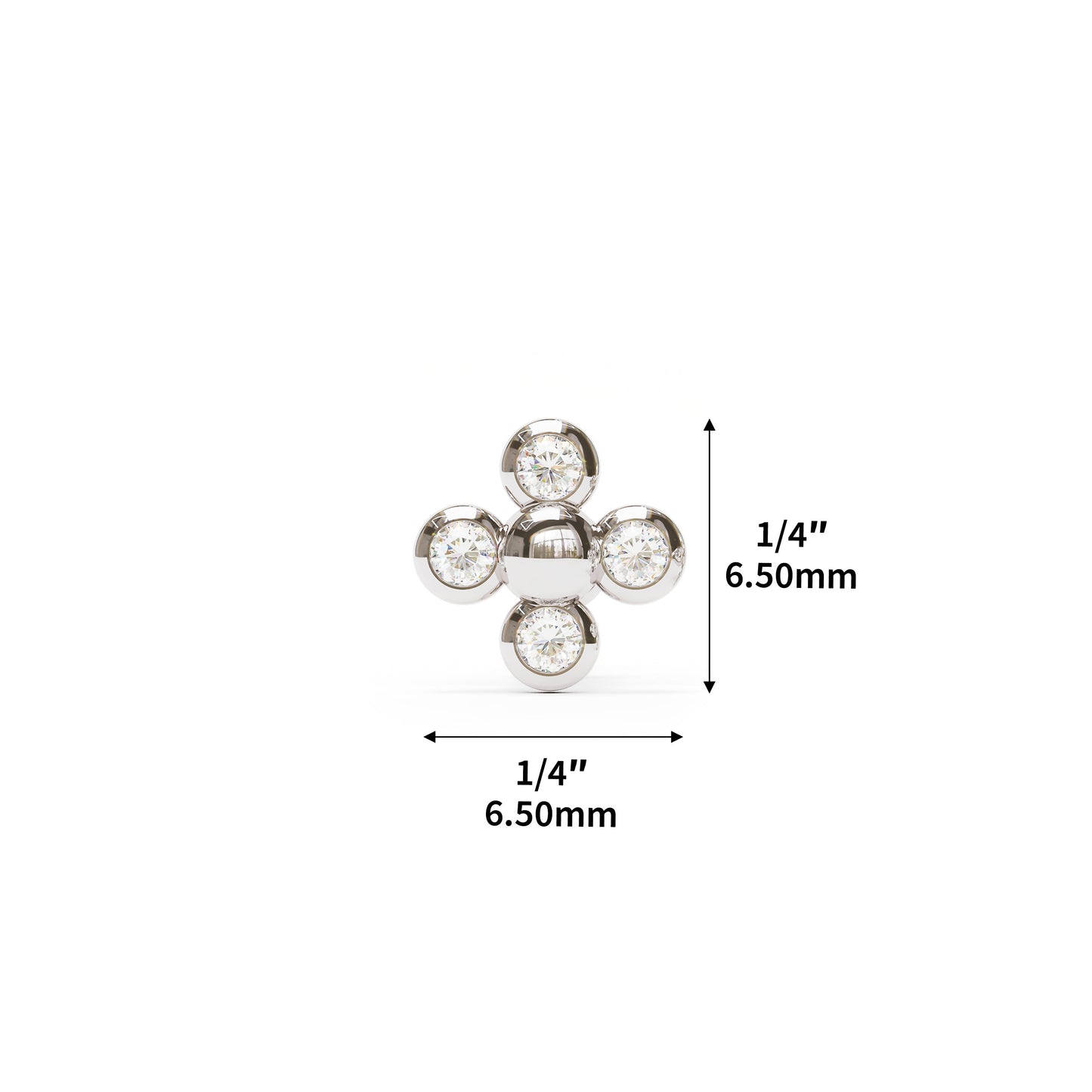 14K Gold Bezel-Set Diamond Stud