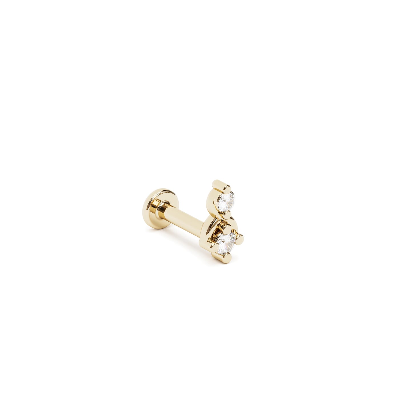 14K Gold Elegant Diamond Stud