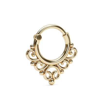 Solid Gold Tribal Clicker Hoop