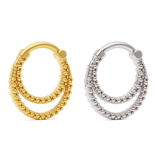 Dots Double Line Clicker Hoop