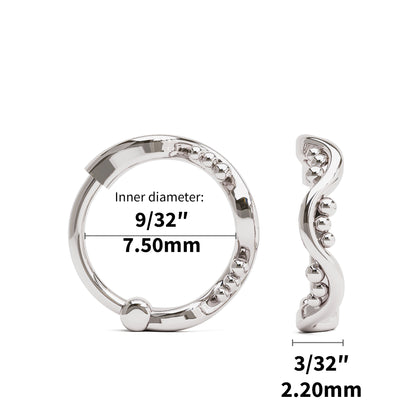 Granulated Curved Clicker Hoop