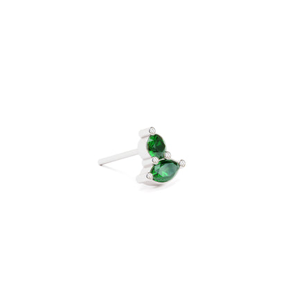 14K Gold Marquise Multi-Shape Emerald Threadless End