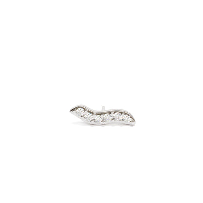 14K Gold Diamond Wave Threadless End