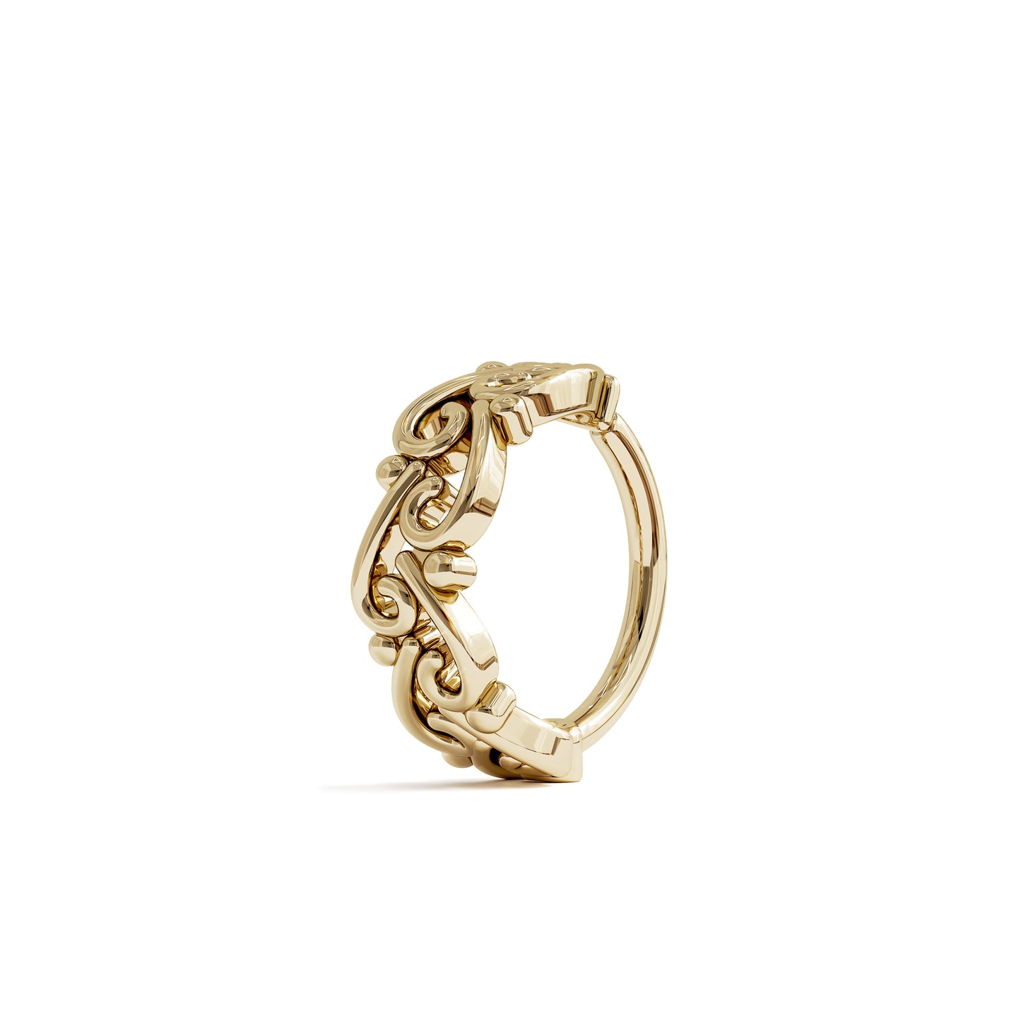Solid Gold Statement Seamless Hoop