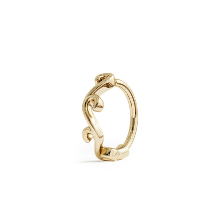 Solid Gold Swirly Seamless Hoop