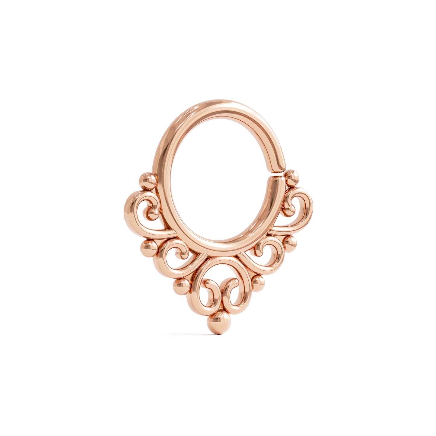 Solid Gold Tribal Seamless Hoop