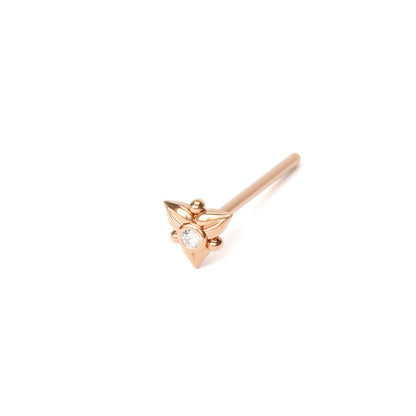 Solid Gold Diamond Floral Mandala Nose Pin