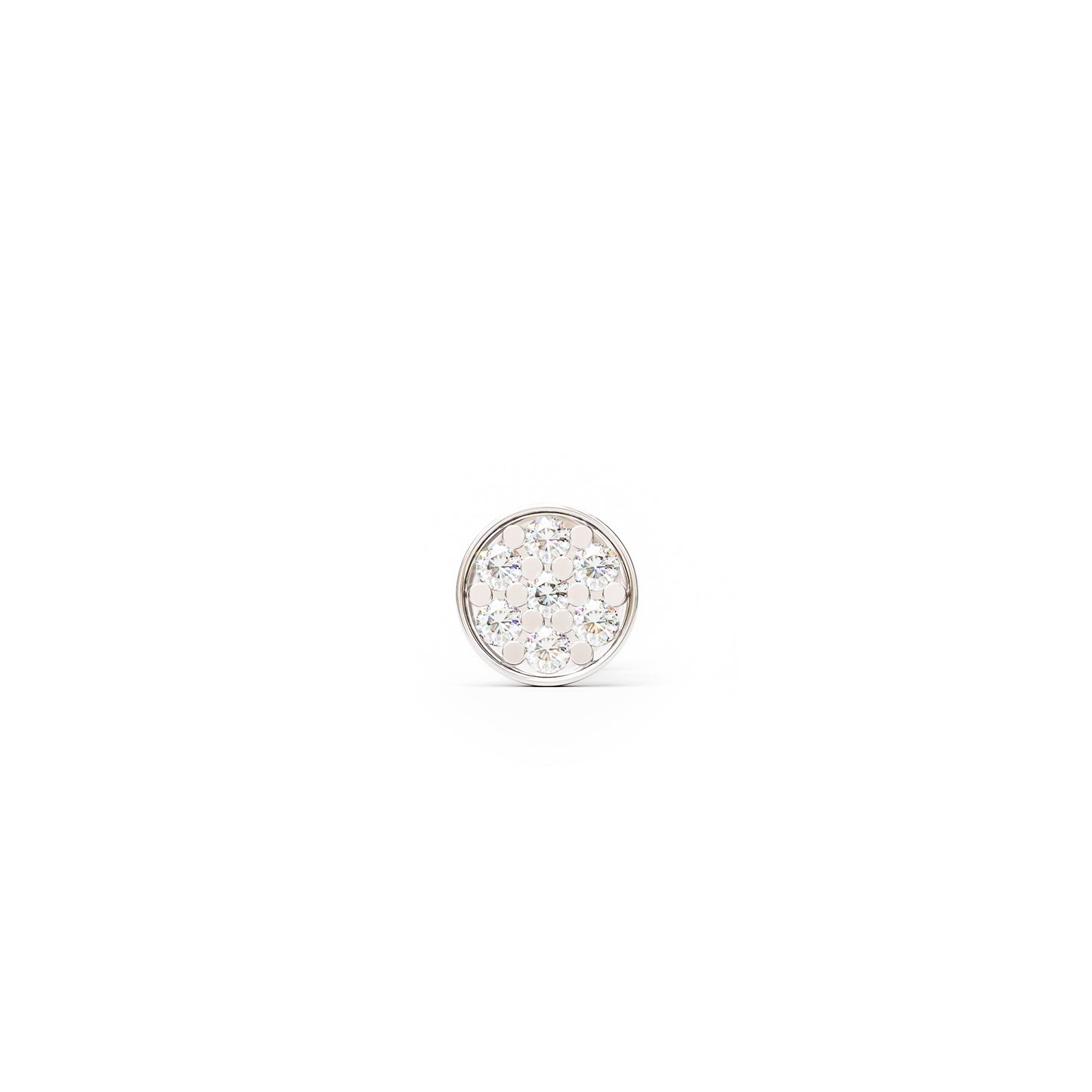 Round 14K Gold Diamond Threadless End