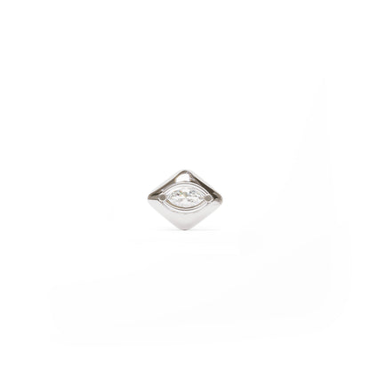 14K Gold Marquise Diamond Threadless End