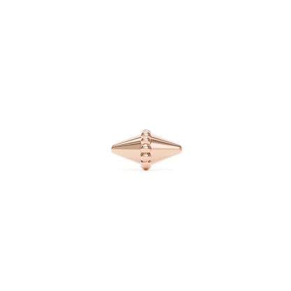 14K Gold Beaded Spike Threadless End