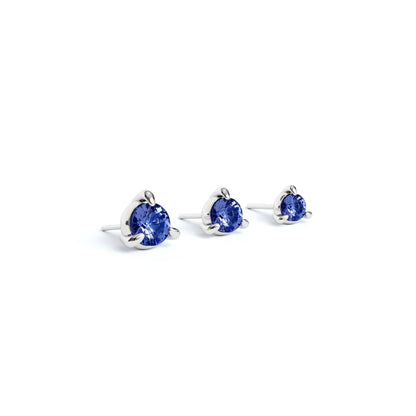 14K Gold 3-Prong Sapphire Threadless End