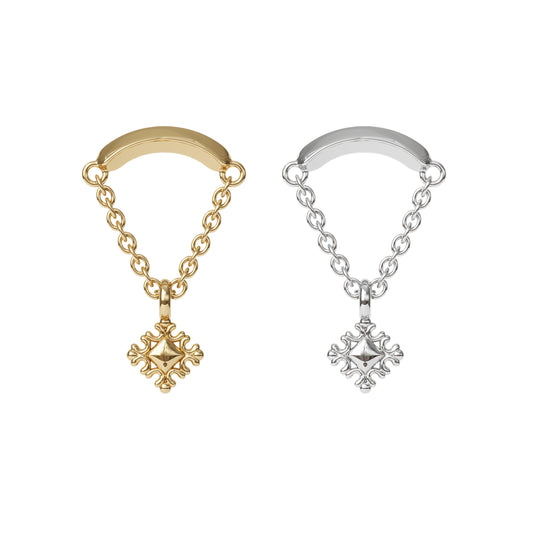 14K Gold Ornate Chain Threadless End