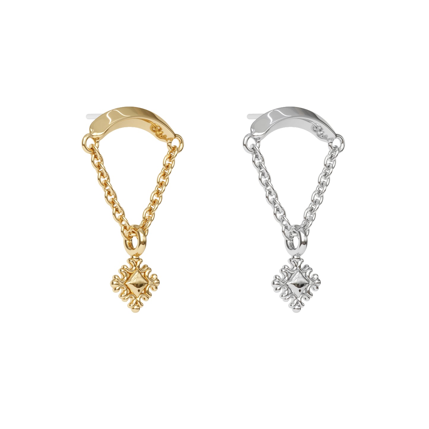 14K Gold Ornate Chain Threadless End