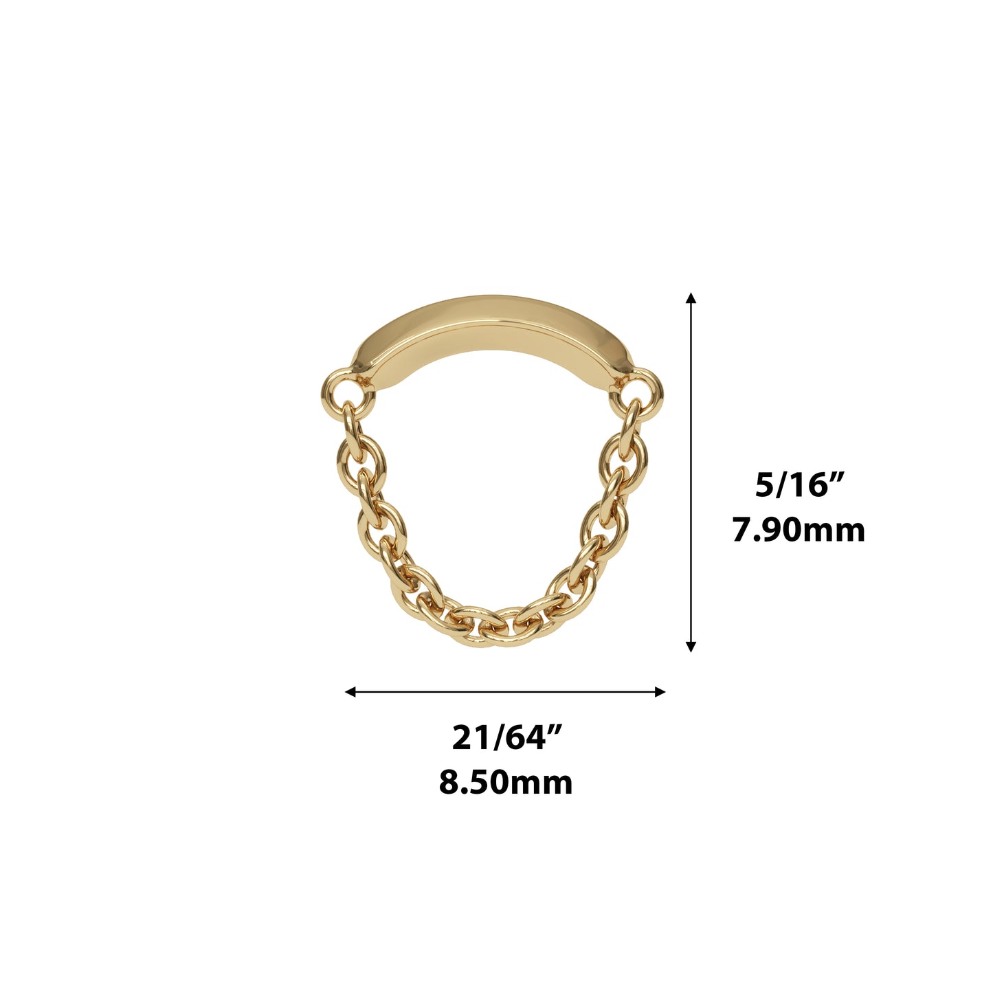 14K Gold Chain Threadless End