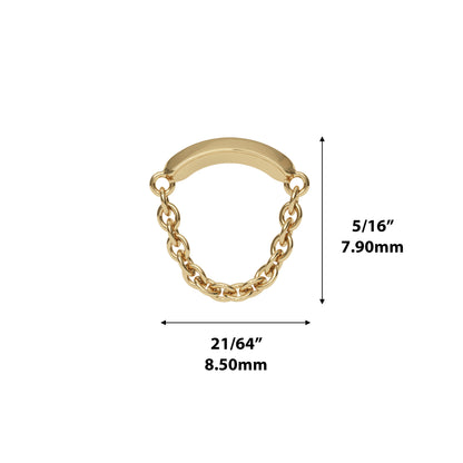 14K Gold Chain Threadless End