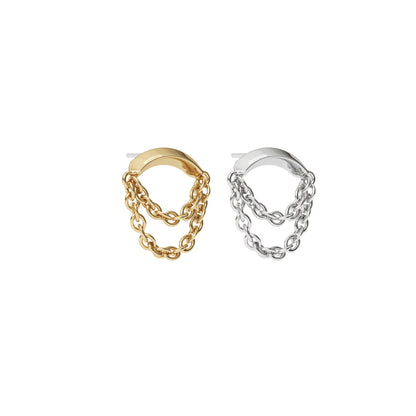14K Gold Double Chain Threadless End