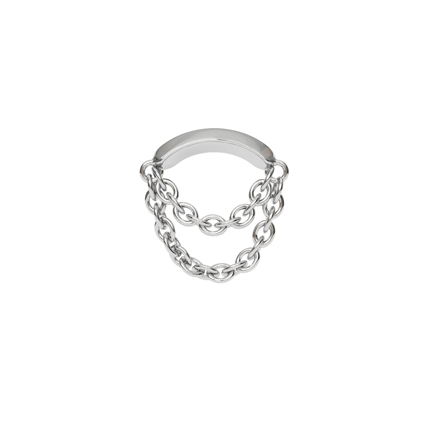 14K Gold Double Chain Threadless End