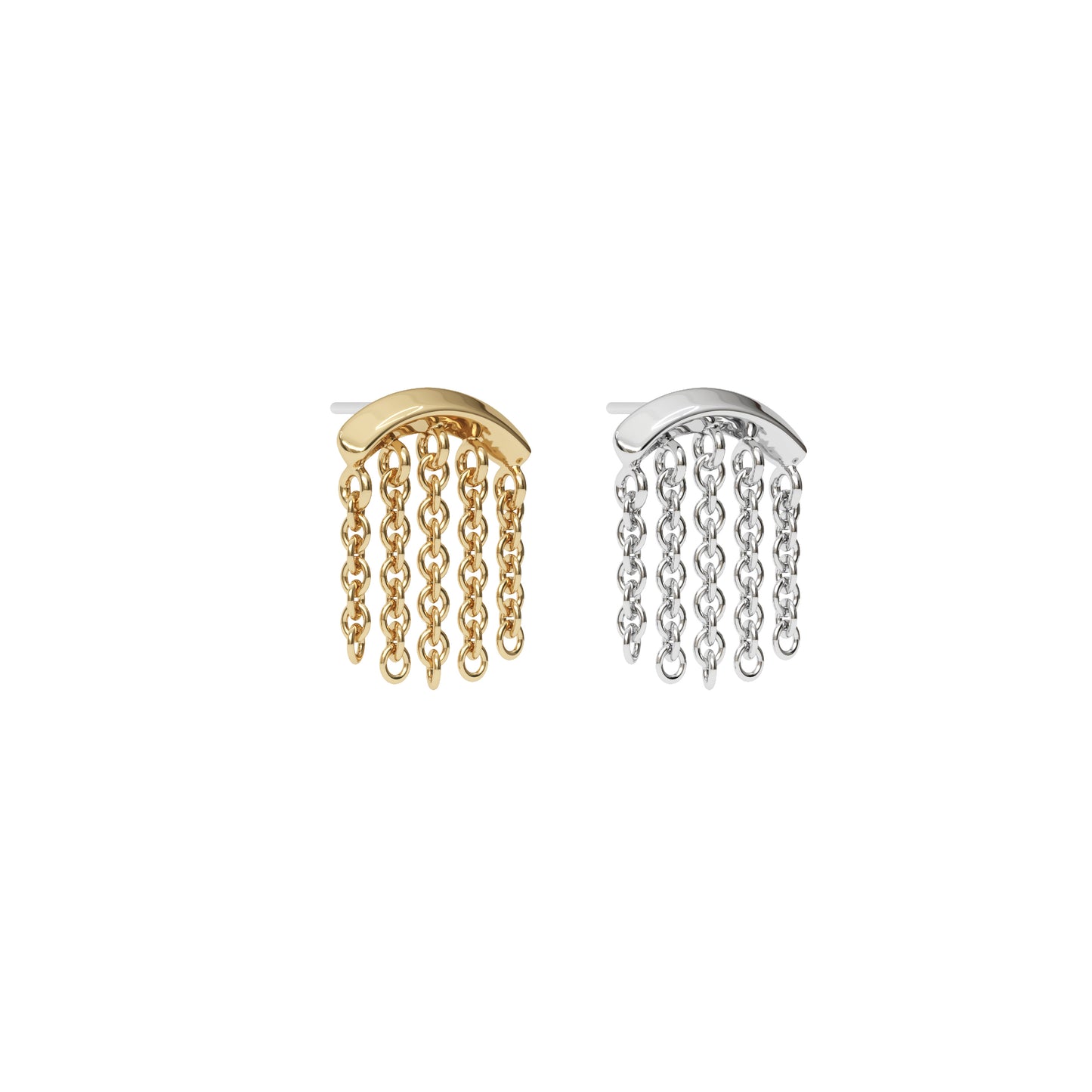 14K Gold Chandelier Chain Threadless End