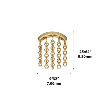 14K Gold Chandelier Chain Threadless End
